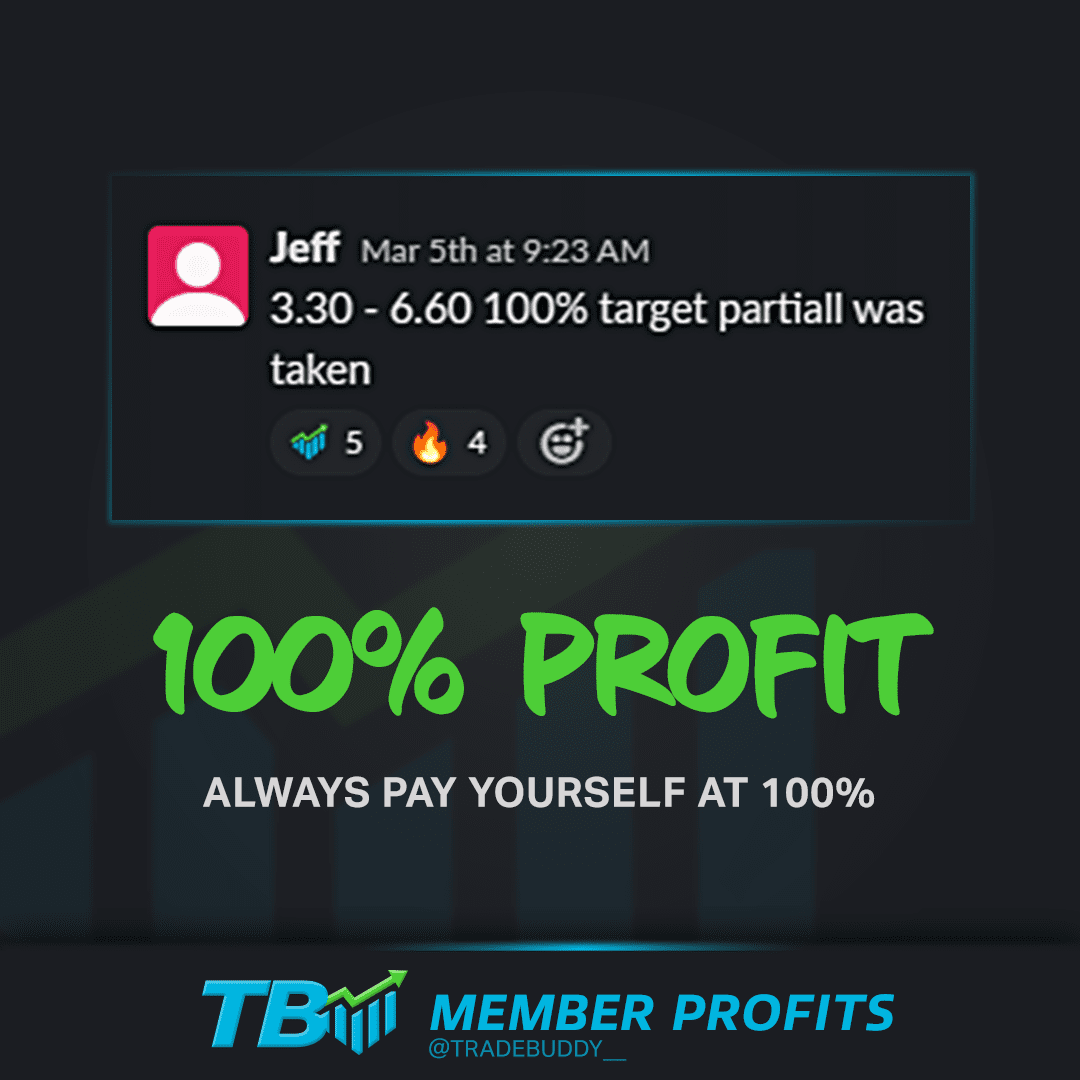 TradeBuddy Member Testimonial 100 percent profit